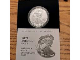 2021 SILVER EAGLE IN BOX BU