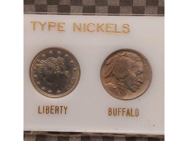 U.S. TYPE NICKELS SET IN HOLDER