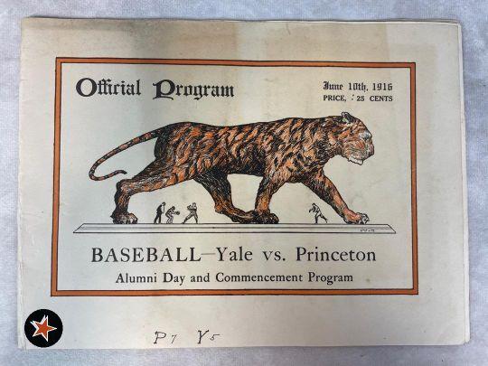 1916 Yale vs Princeton Baseball Program w/ Prescott Bush