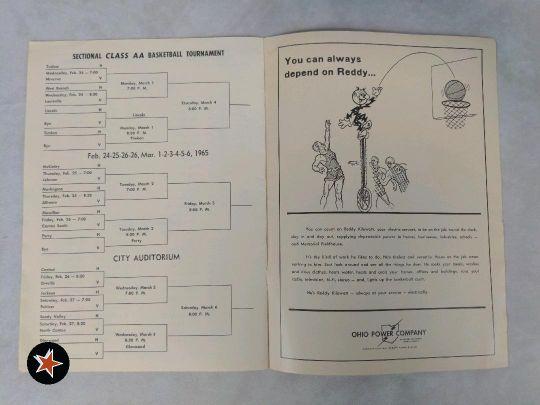 1965 State Hoops Tourney Program w/ Thurman Munson