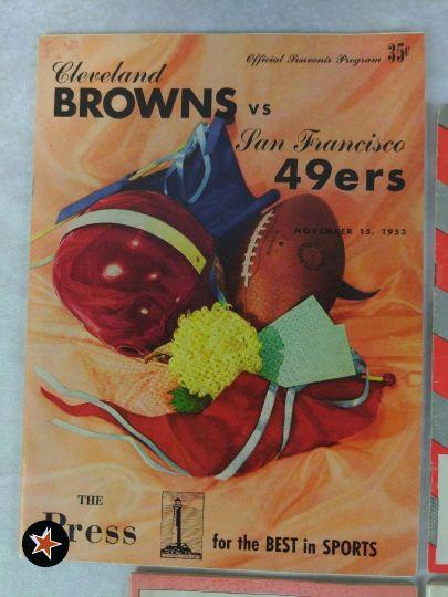 Vintage Cleveland Browns and Indians Related Programs