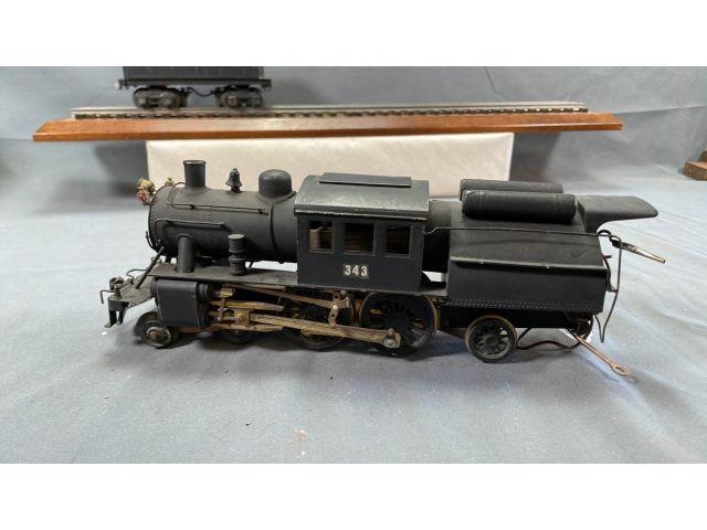 BRASS O GAUGE #343 LACKAWANNA 4-4-2 ENGINE WITH TENDER