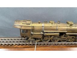 BRASS O GAUGE LOCOMOTIVE WITH TENDER