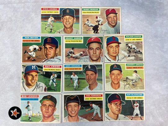 1956 card lot of 11, no duplicates