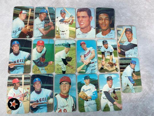 1970 Topps Tall Boys baseball lot of 17 with Yaz, Seaver, Brock, no duplicates