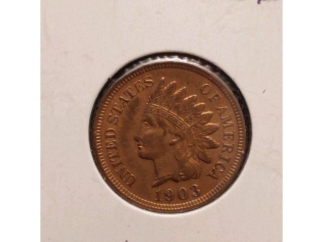 1903 INDIAN HEAD CENT AU