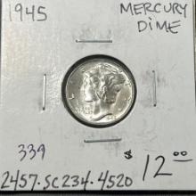 1945 Mercury Dime