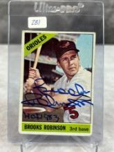 1966 Topps BB HOF'er Brooks Robinson Autographed Card