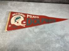 Hard to Find 1972 Miami Dolphins World Champs Pennant
