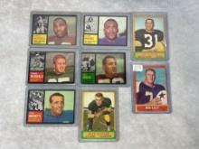 (8) 1962 & '63 Topps Football Cards w/ hall of famers