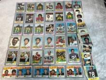 (66) 1974 & '75 Topps Football Cards w/ hall of famers