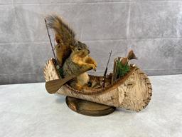 Stunning Brand New Fox Squirrel/ Birch Bark Canoe/ Wilderness Supplies