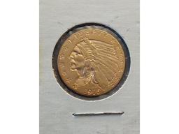 1915 $2.50 INDIAN HEAD GOLD PIECE UNC