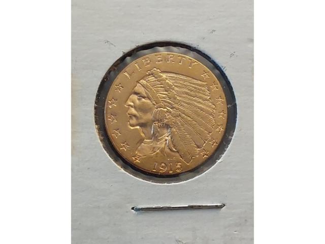 1915 $2.50 INDIAN HEAD GOLD PIECE UNC