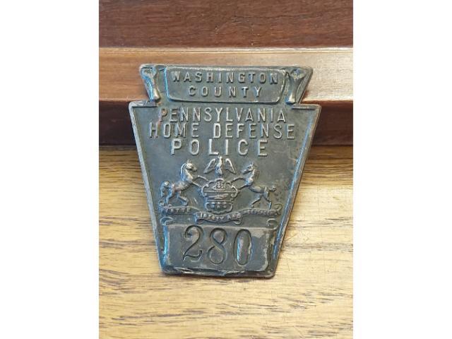 WASHINGTON COUNTY PENNSYLVANIA HOME DEFENSE POLICE BADGE