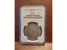 1884O MORGAN DOLLAR NGC MS63