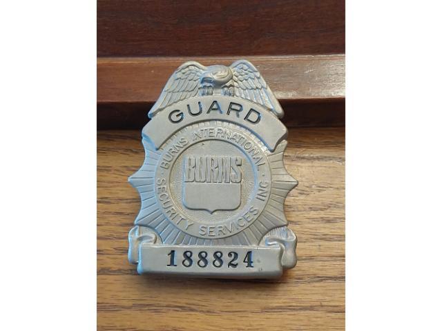 BURNS INTERNATIONAL SECURITY SERVICES GUARD BADGE