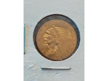 1913 $2.50 INDIAN HEAD GOLD PIECE AU