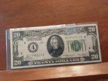 1928 $20. REDEEMABLE IN GOLD FRN. BANK OF CLEVELAND XF
