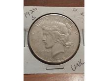 1926S PEACE DOLLAR AU