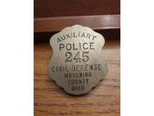 AUXILIARY POLICE CIVIL DEFENSE MAHONING COUNTY OHIO BADGE