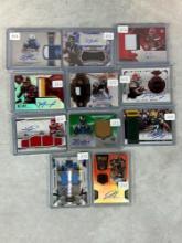 (11) Football/Auto Patch Cards - Lacy, Fleener, Jones, Yeldon, Britt