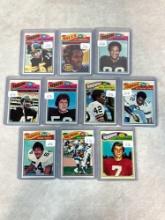 (10) 1977 Topps Football Stars - Swann, Warfield, Griese, Bradshaw, OJ