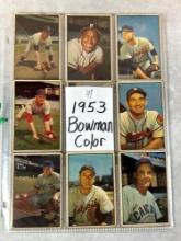 (33) 1953 Bowman Color Baseball