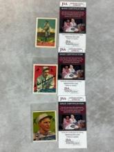 (3) Signed Baseball Cards - Gehringer, Durocher, Gomez - JSA