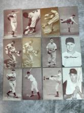 Lot of 12 1947-66 Exhibit Cards- All Blank Backs