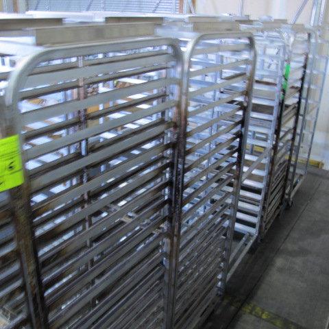 aluminum oven racks w/ 21) sheet pans