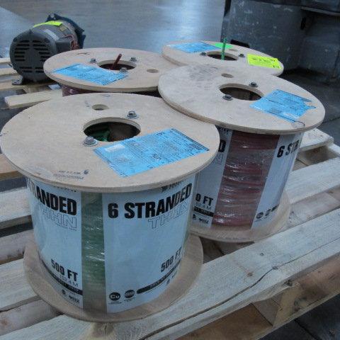 500' rolls of #6 AWG stranded copper wire