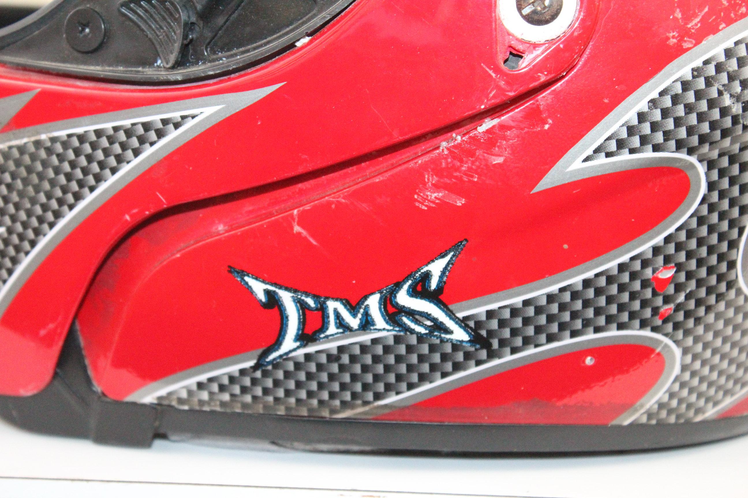 Red TMS XL Motorcycle Helmet