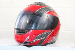 Red TMS XL Motorcycle Helmet