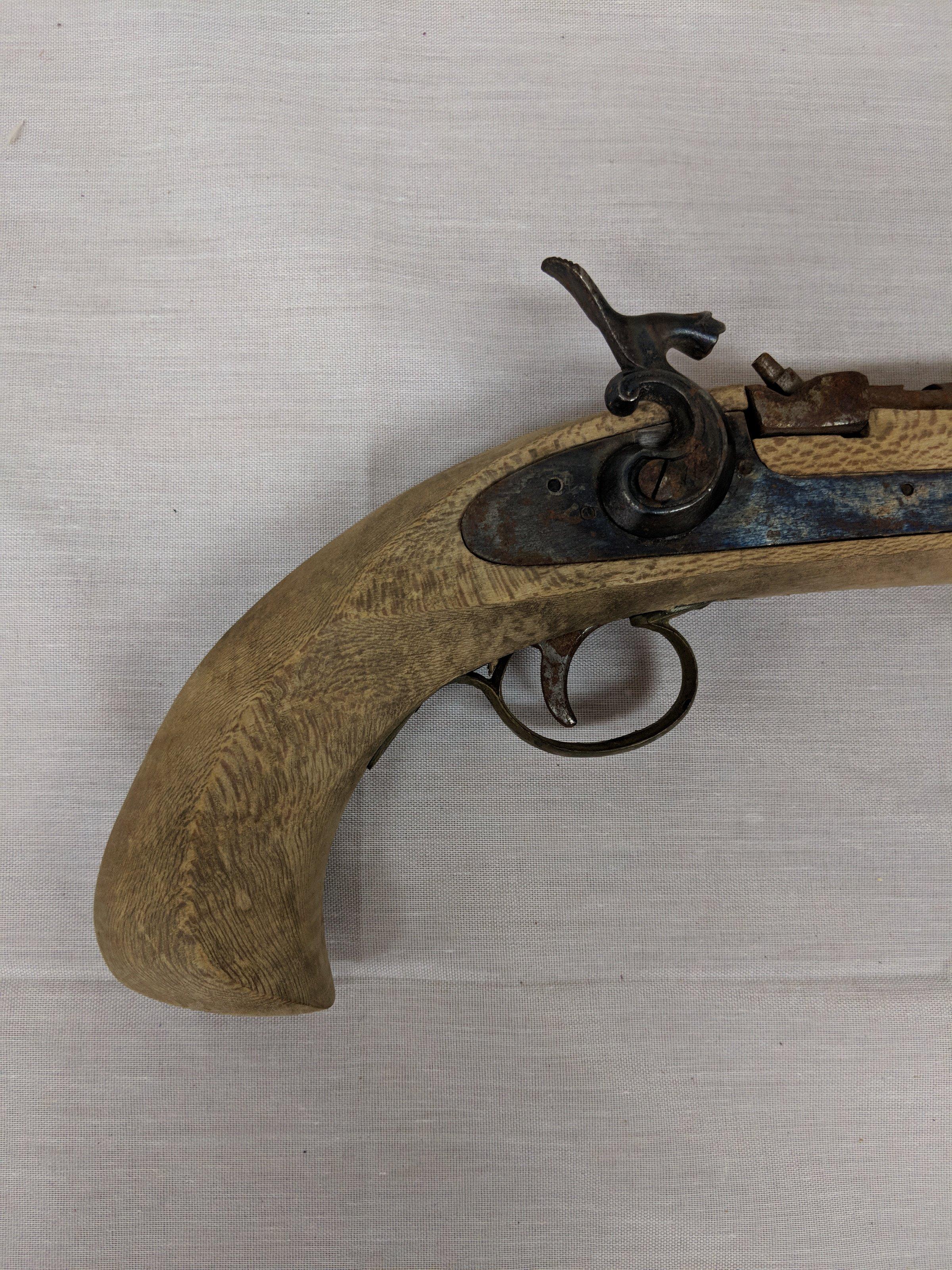 Unmarked Antique Black Powder Pistol