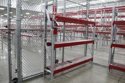 Pallet Racking. 9 Sections, 90" And 144" Beams, 96x18" Uprights