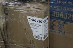 Pallet Of Food Service Items. 30oz Foam Cups, Baking Cups, Lids, More