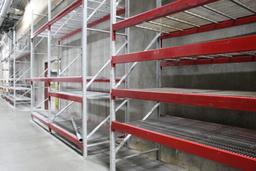 Pallet Racking. 6 Sections, 90" And 102" Beams, 14'x44" Uprights