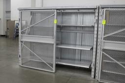 Locking Shelving Unit. 106x31x84"