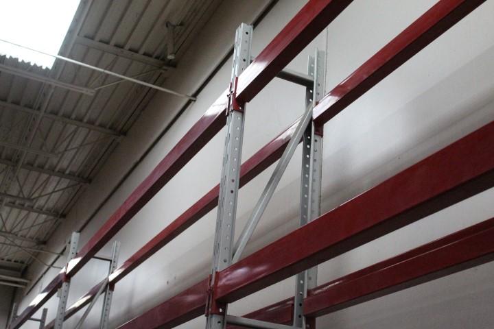 Tire Racking. 5 Sections, 144" Beams, 144x18" Uprights