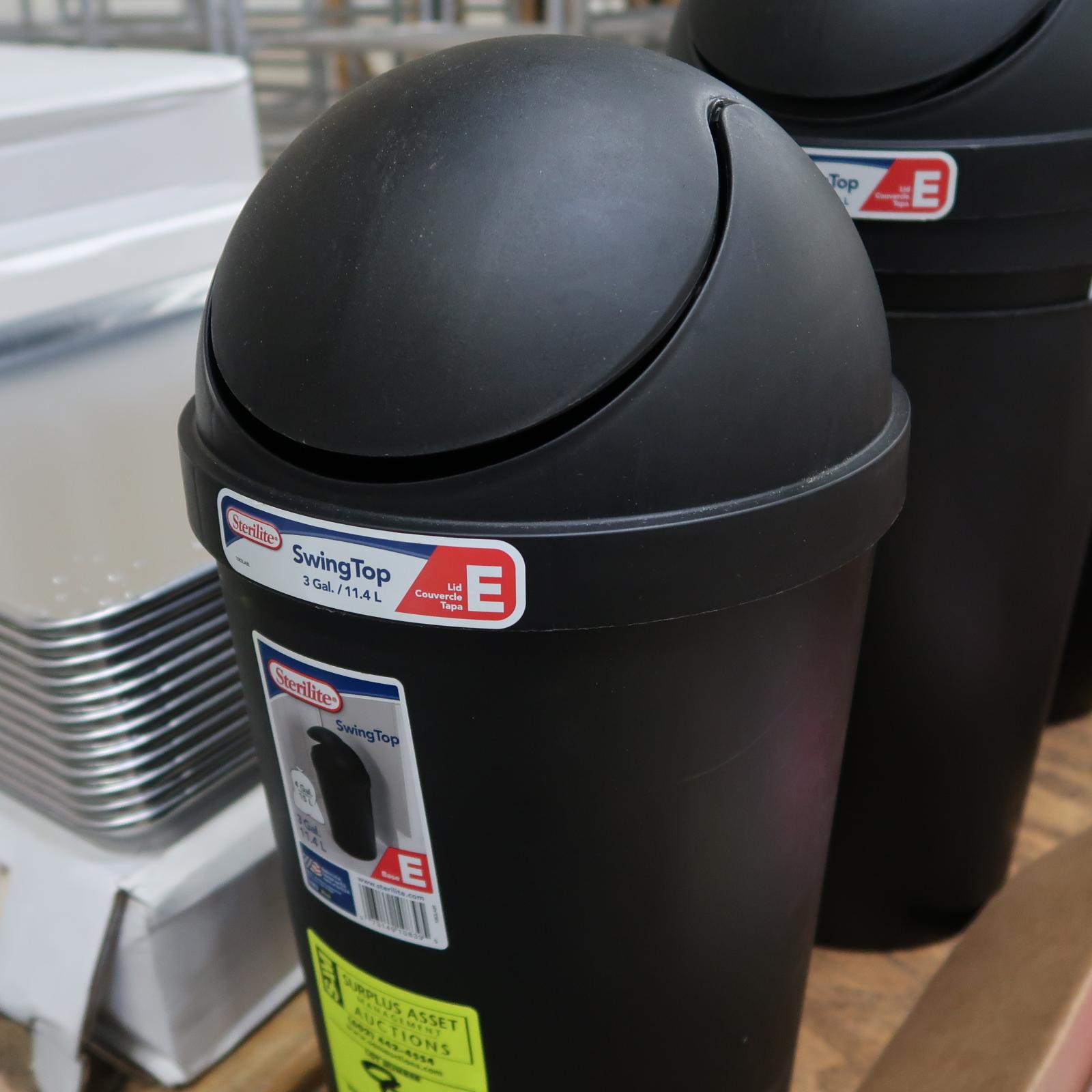 NEW swing top waste receptacles