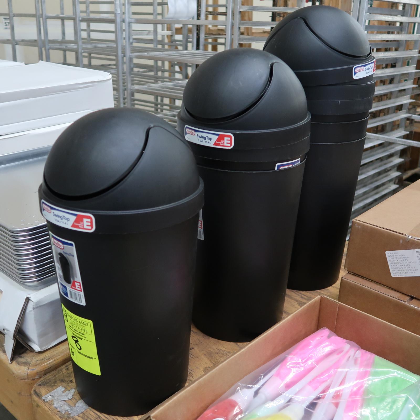 NEW swing top waste receptacles