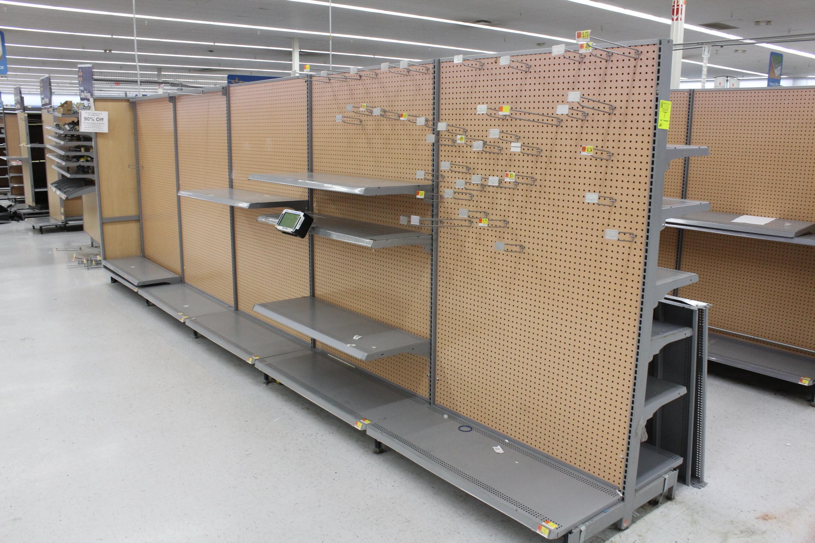 LA Darling Gondola Shelving. 48x14" shelves, 78" uprights.