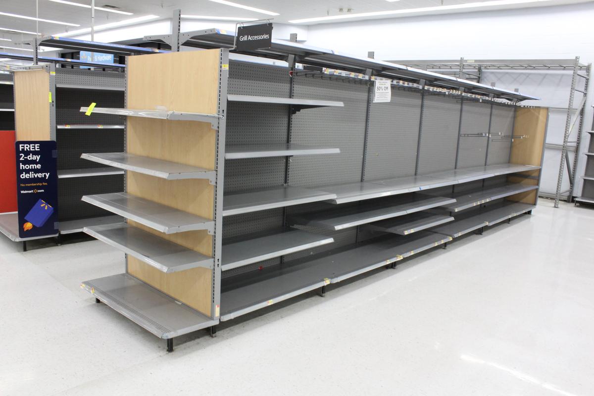 LA Darling Gondola Shelving. 48x22" shelves, 7' uprights.