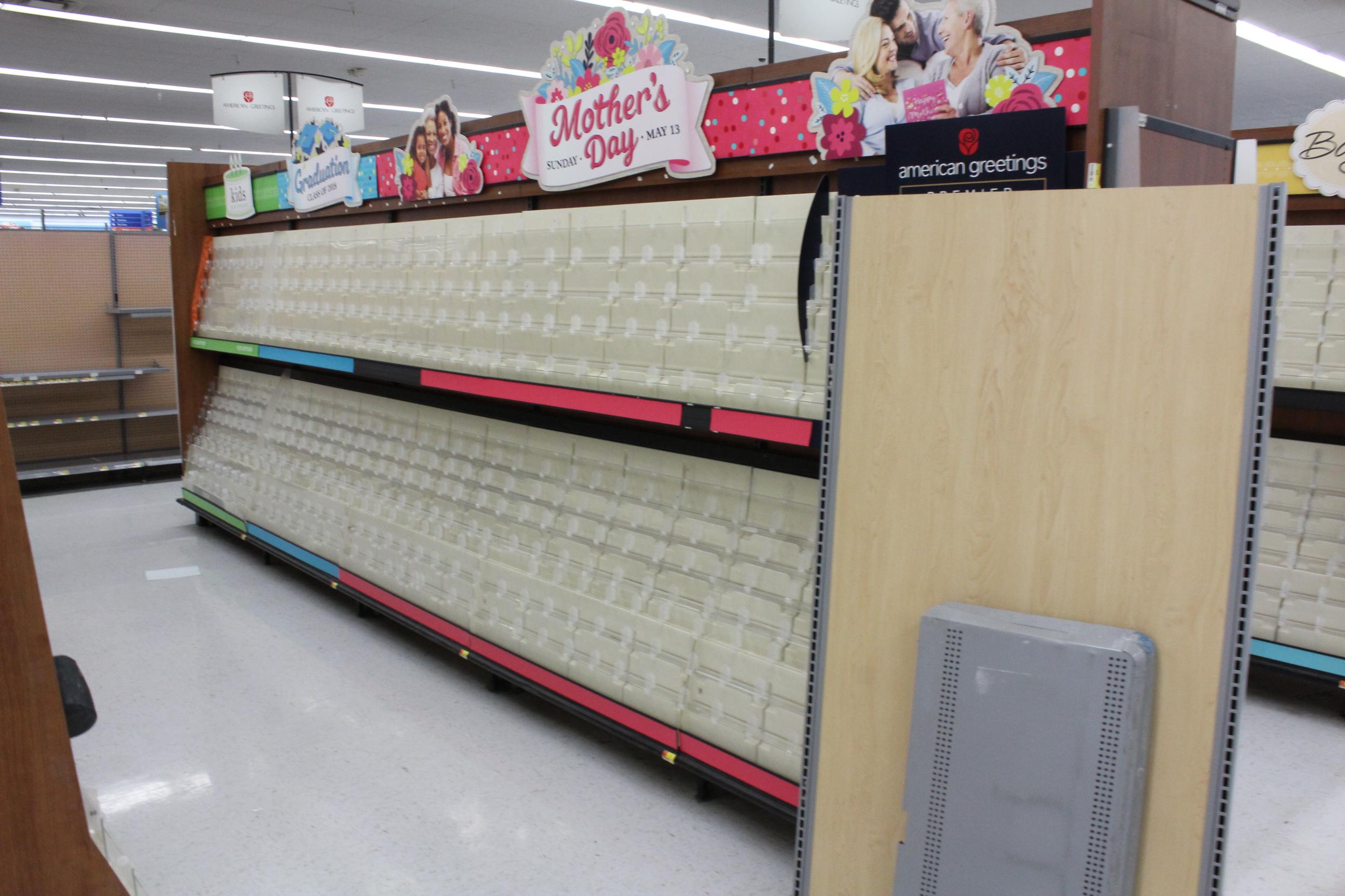 LA Darling Gondola Shelving. 48x14" shelves, 78" uprights. Card catalog.