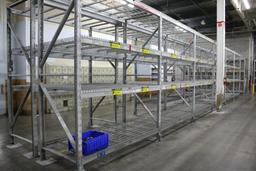 Pallet Racking. 12 Sections, 10'x44" Uprights, 92" Beams