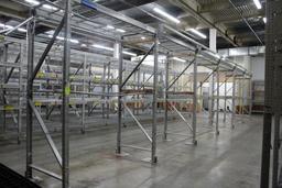 Pallet Racking. 6 Sections, 10'x44" Uprights, 92" Beams