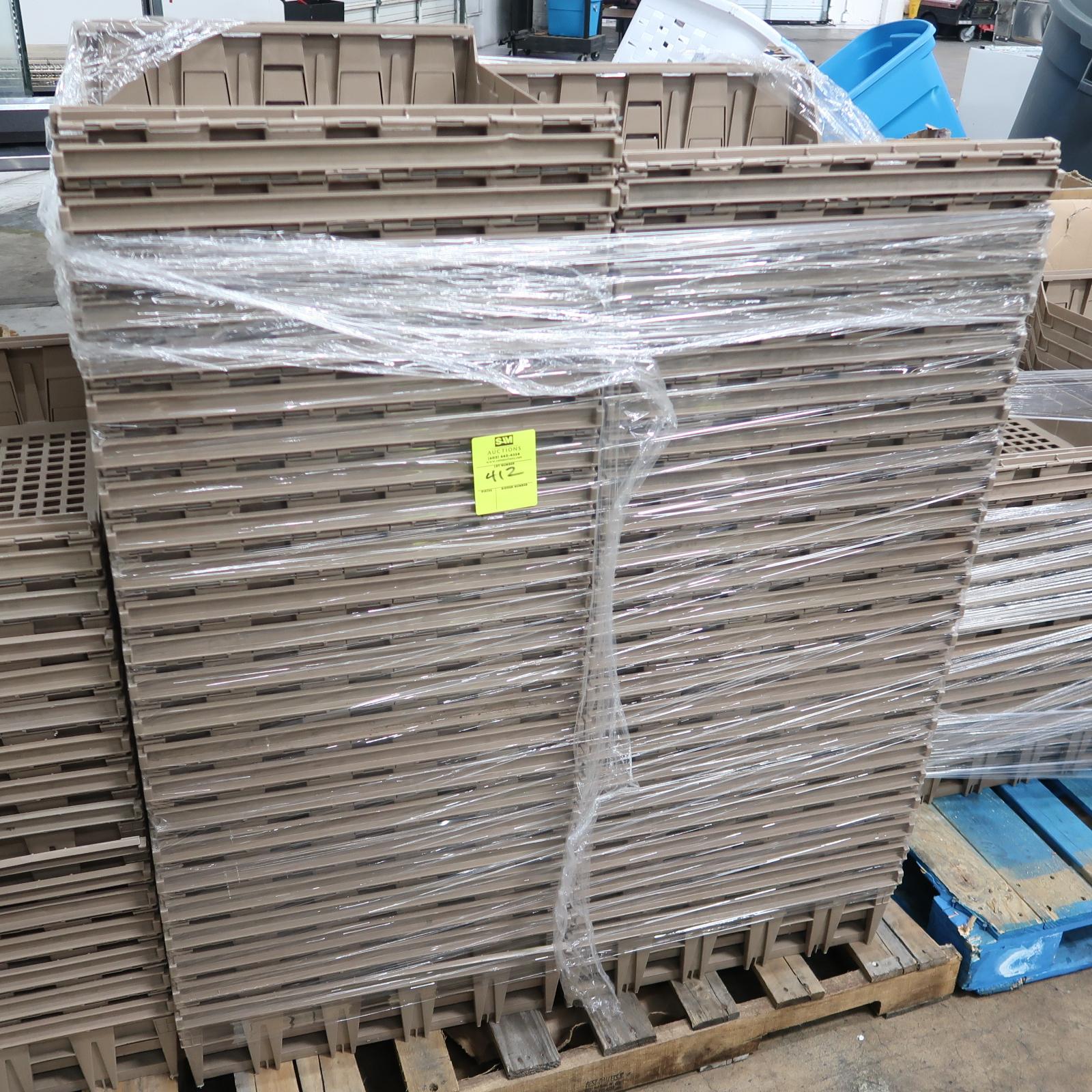 pallet of plastic bread trays