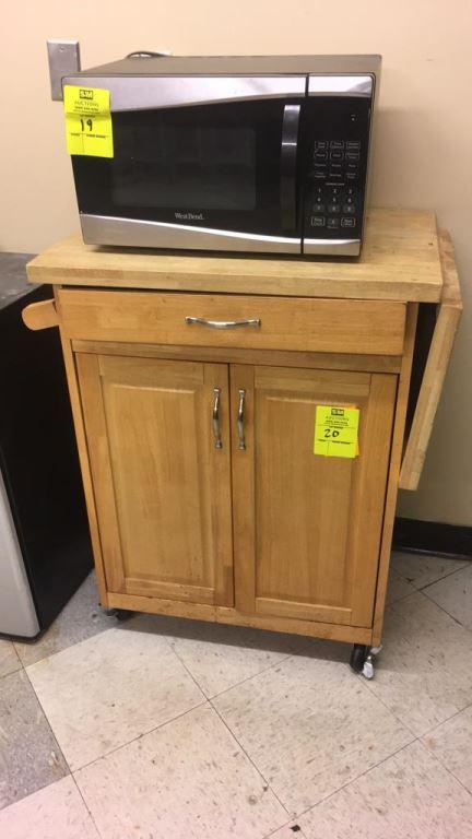 Wooden Cabinet On Casters