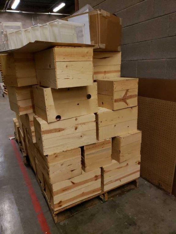 Pallet of wood crates